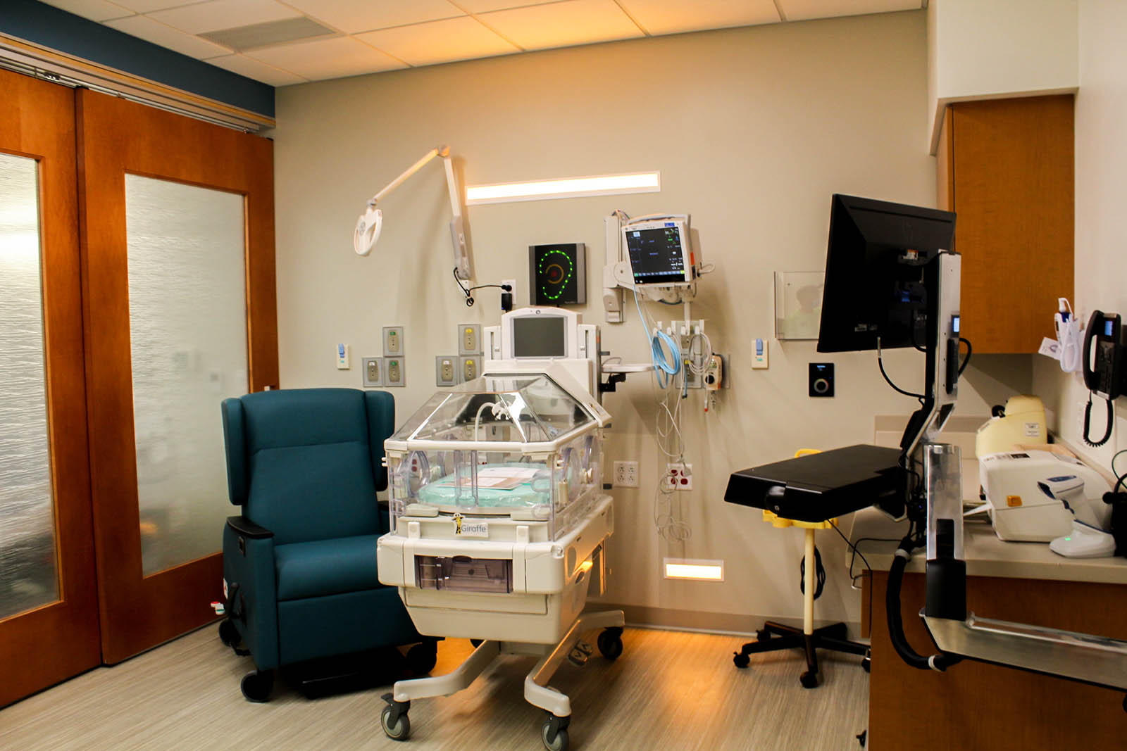 Infant care room in the Neonatal Intensive Care Unit at Bellin Hospital in Green Bay, WI